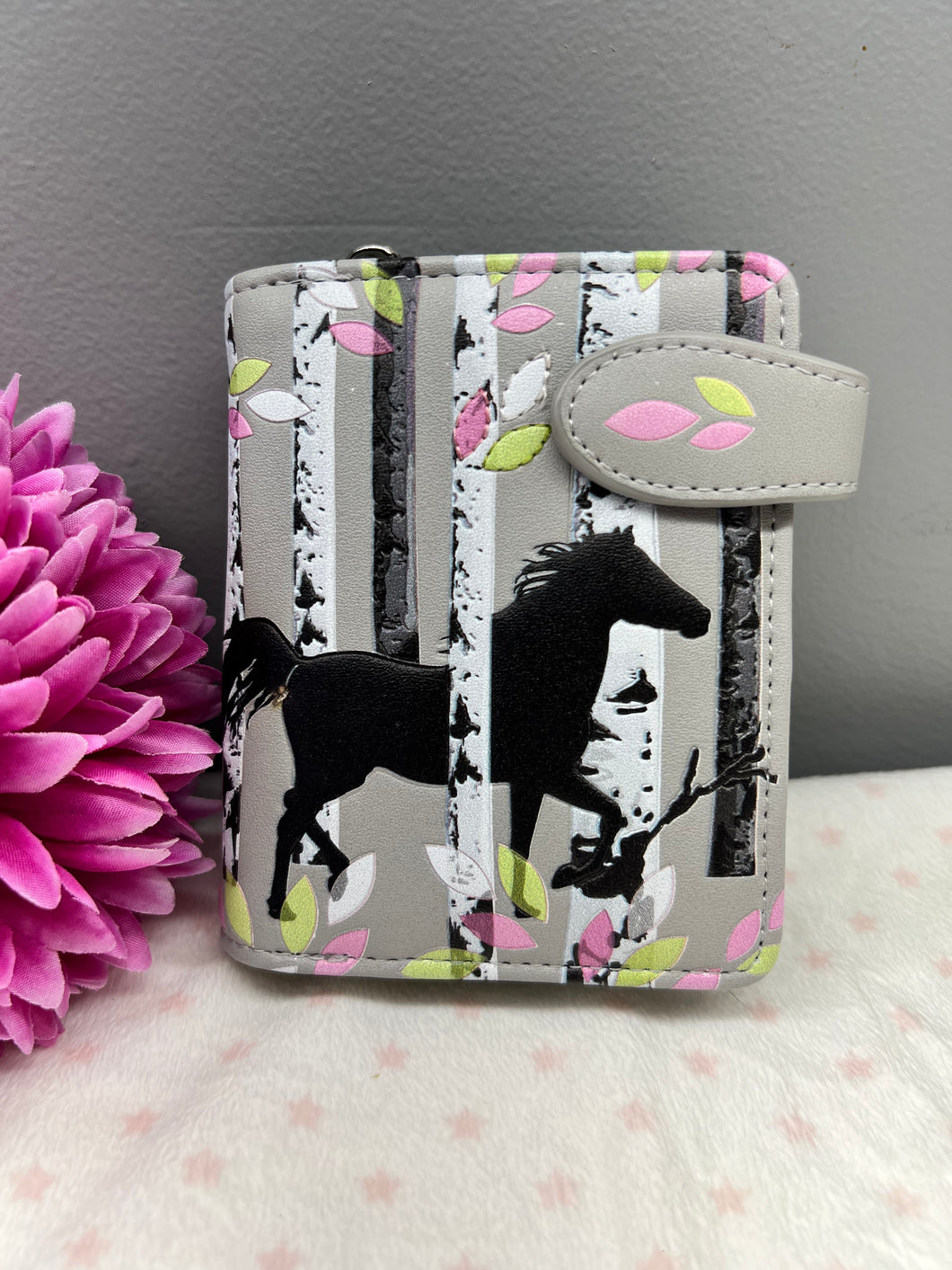 Small Women’s Wallet - Forest Horse Grey