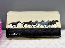 Load image into Gallery viewer, Large Women’s Wallet - Wild Horses Cream
