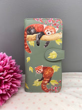 Load image into Gallery viewer, Large Women&#39;s Wallet - Red Panda Mint

