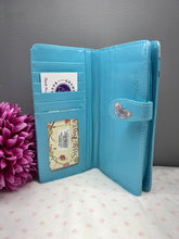 Load image into Gallery viewer, Large Women&#39;s Wallet - Butterflies Blue
