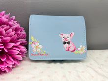 Load image into Gallery viewer, Small Women’s Wallet - Piglets Blue

