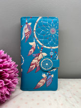 Load image into Gallery viewer, Large Women’s Wallet - Dream Catcher Teal
