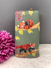 Load image into Gallery viewer, Large Women&#39;s Wallet - Red Panda Mint
