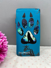 Load image into Gallery viewer, Large Women’s Wallet - Wolf Paw Teal
