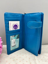 Load image into Gallery viewer, Large Women’s Wallet - Wolf Paw Deep Blue
