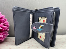 Load image into Gallery viewer, Small Women’s Wallet - Cats in the Garden Slate Grey
