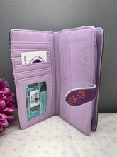 Load image into Gallery viewer, Large Women’s Wallet - Puppy Love Purple
