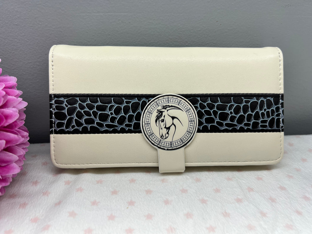 Large Women’s Wallet - Wild Horses Cream