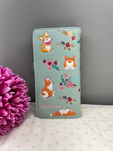 Load image into Gallery viewer, Large Women&#39;s Wallet - Corgi Mint
