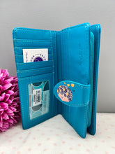 Load image into Gallery viewer, Large Women’s Wallet - Fish Teal

