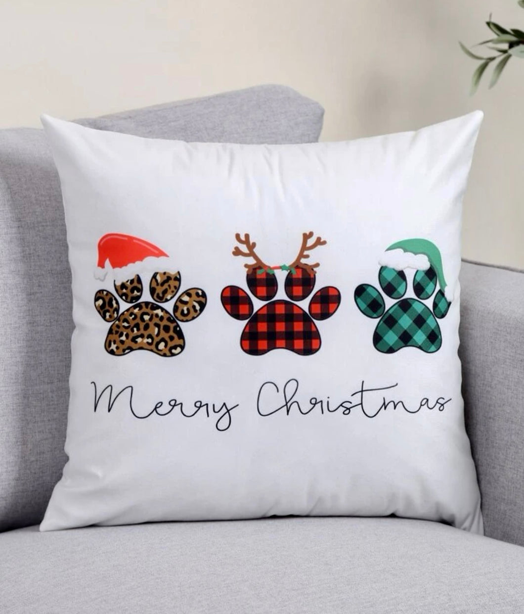 Pillow Case - Christmas Paws