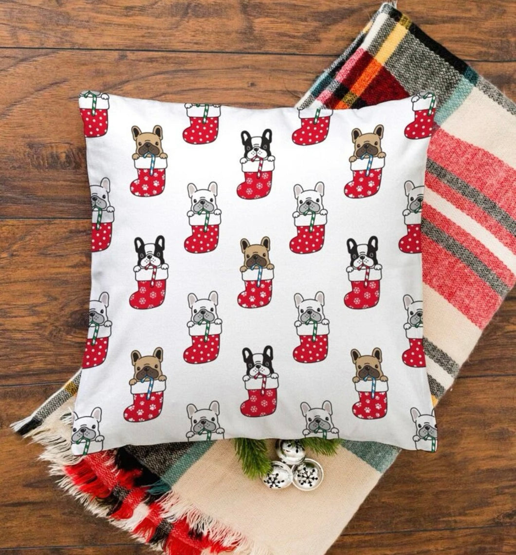 Pillow Case - Frenchies in Stockings
