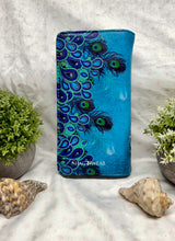 Load image into Gallery viewer, Large Women’s Wallet - Peacock Blue
