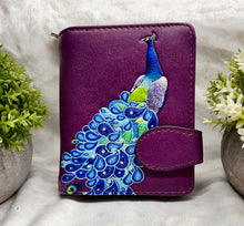 Load image into Gallery viewer, Small Women’s Wallet - Peacock Maroon
