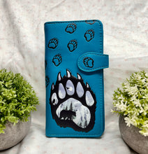 Load image into Gallery viewer, Large Women’s Wallet - Bear Paw Teal
