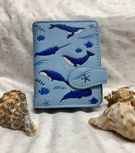 Load image into Gallery viewer, Small Women’s Wallet - Whales Blue
