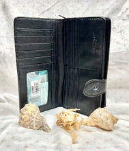 Load image into Gallery viewer, Large Women’s Wallet - Whales Black
