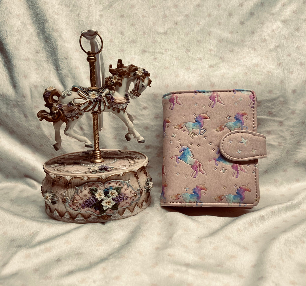 Small Women’s Wallet - Unicorns Pink