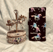 Load image into Gallery viewer, Large Women’s Wallet - Unicorn Black
