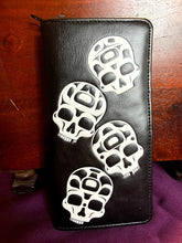 Load image into Gallery viewer, Large Women’s Wallet - Skulls
