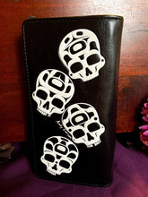 Load image into Gallery viewer, Large Women’s Wallet - Skulls
