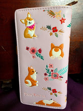 Load image into Gallery viewer, Large Women&#39;s Wallet - Corgi Pink
