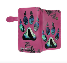 Load image into Gallery viewer, Large Women’s Wallet - Wolf Paw Fuschia
