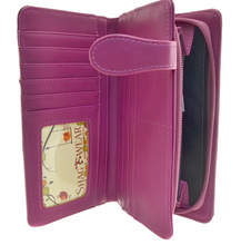 Load image into Gallery viewer, Large Women’s Wallet - Wolf Paw Fuschia
