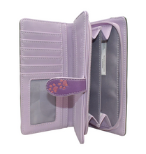 Load image into Gallery viewer, Large Women’s Wallet - Puppy Love Purple
