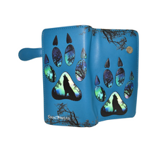 Load image into Gallery viewer, Large Women’s Wallet - Wolf Paw Deep Blue
