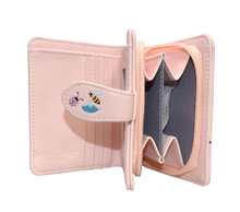 Load image into Gallery viewer, Small Women’s Wallet - Cats in the Garden Pink

