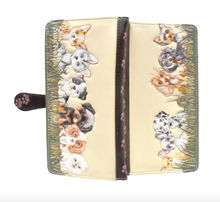 Load image into Gallery viewer, Large Women’s Wallet - Puppy Love Cream
