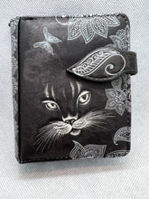 Load image into Gallery viewer, Small Women’s Wallet - Shadow Cats Black
