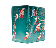 Load image into Gallery viewer, Large Women’s Wallet - Dream Catcher Teal
