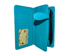 Load image into Gallery viewer, Large Women’s Wallet - Wolf Paw Teal
